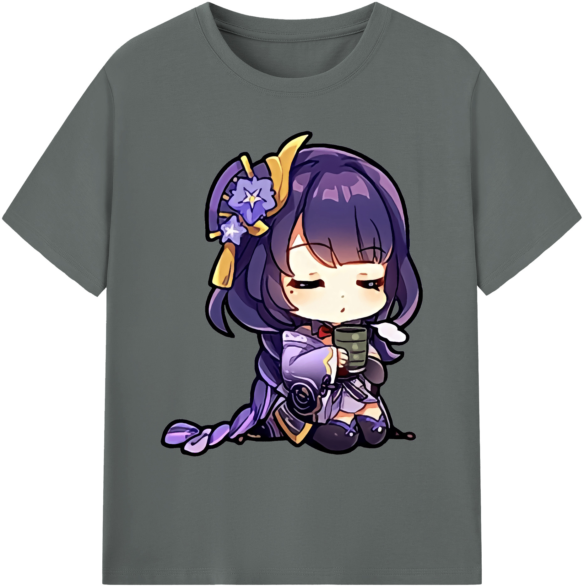 げんし神 雷電将軍 らいでんしょうぐん genshin Raiden Shogun 綿100％ メンズ半袖Tシャツ｜肌触りやわらか＆通気性